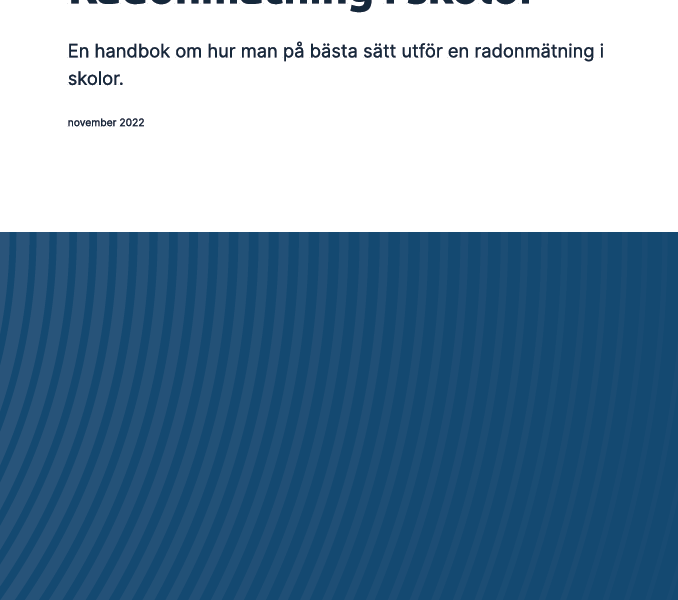 Handbok för radonmätning i skolor